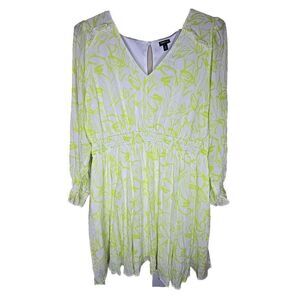 NWT Torrid Dress Mini Floral Yellow Gauze Wide Waist Skater Size 3x 22-24 NEW